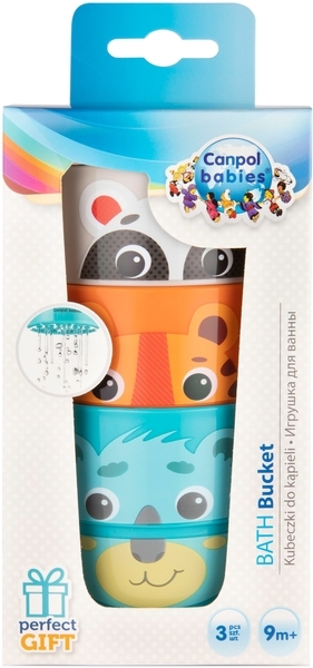 Іграшка-кружечки для купання Canpol Babies Hello Little, 3 шт. - Pampik - 7