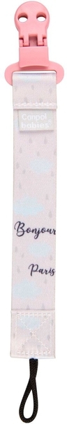 Цепочка к пустышке Canpol Babies Bonjour Paris, розовый - Pampik - 2