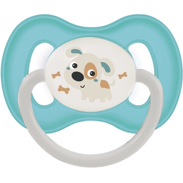 Пустушка Canpol Babies Bunny & Company кругла латексна, 6-18 міс., Бірюзовий, 1 шт. - Pampik