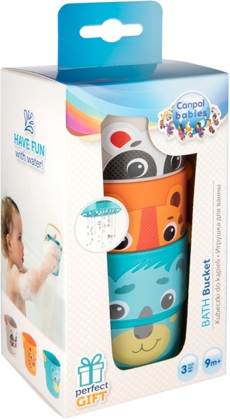 Іграшка-кружечки для купання Canpol Babies Hello Little, 3 шт. - Pampik - 8