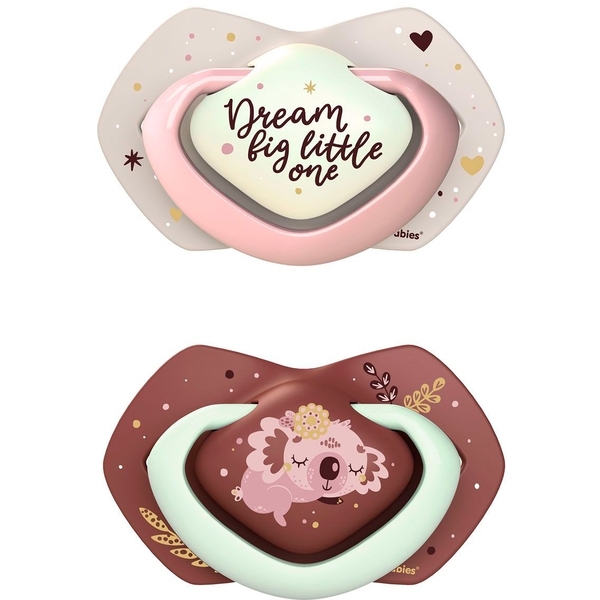 Пустышка Canpol Babies Sleepy Koala силиконовая симметричная, 0-6 мес., розовый, 2 шт. - Pampik