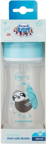 Антиколікова пляшечка для годування Canpol Babies Easystart Toys Коала, 240 мл, блакитний - Pampik - 3