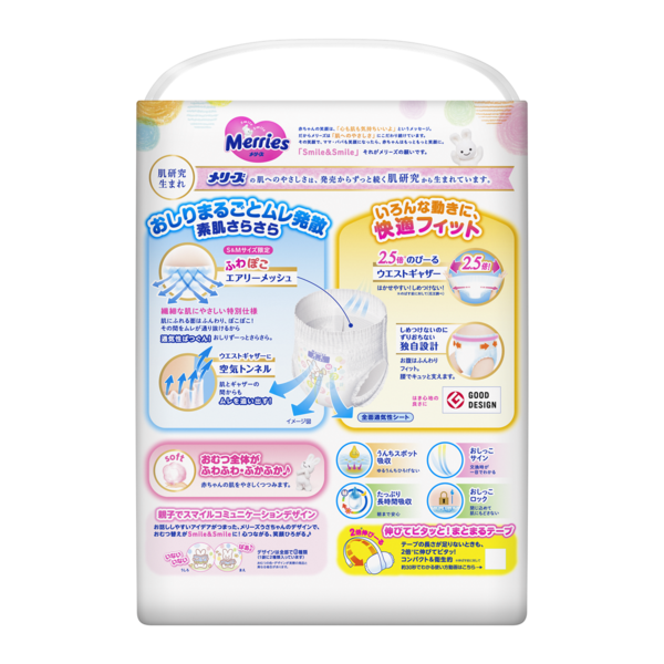 Подгузники-трусики Merries M (6-11 кг), 58 шт. - Pampik - 3