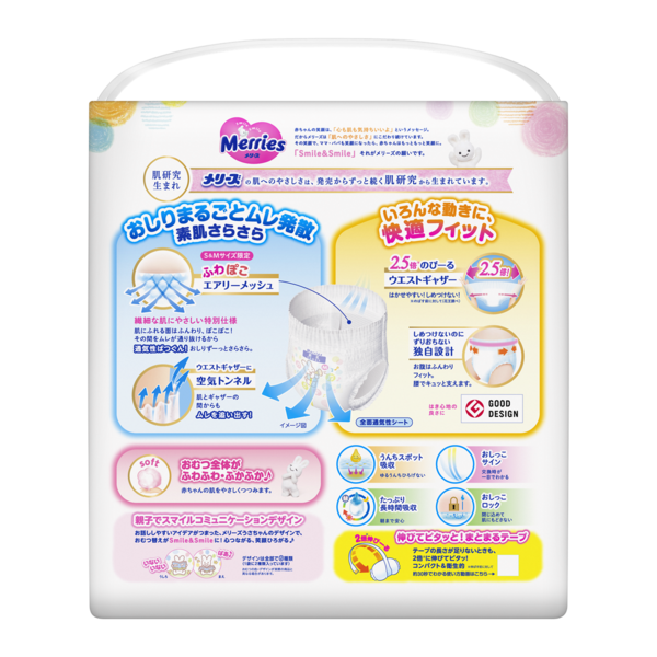 Підгузки-трусики Merries M (6-11 кг), 74 шт. - Pampik - 3