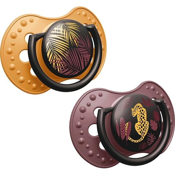 Динамичная силиконовая пустышка Lovi Jungle Vibes Girl, 3-6 мес, 2 шт. - Pampik