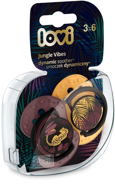 Динамичная силиконовая пустышка Lovi Jungle Vibes Girl, 3-6 мес, 2 шт. - Pampik - 4