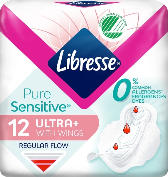 Гигиенические прокладки Libresse Pure Sensitive Ultra Normal, 12 шт. - Pampik
