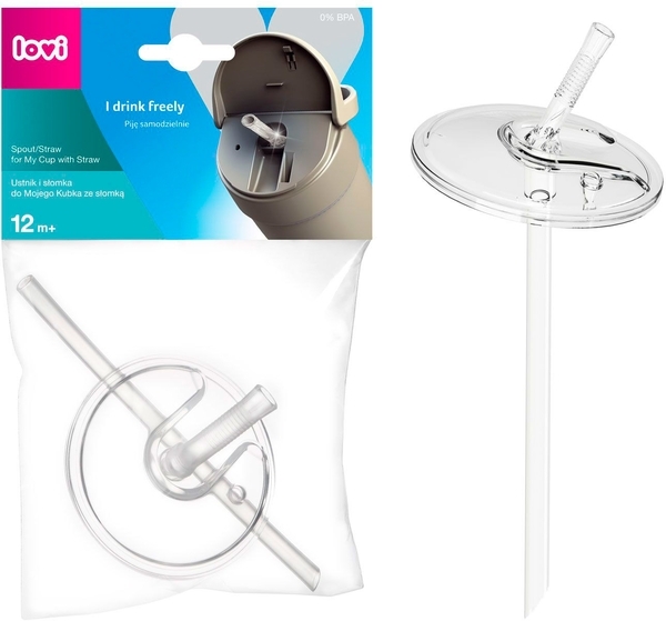 Крышка и трубочка для чашки Lovi, прозрачный (74/000) - Pampik - 3