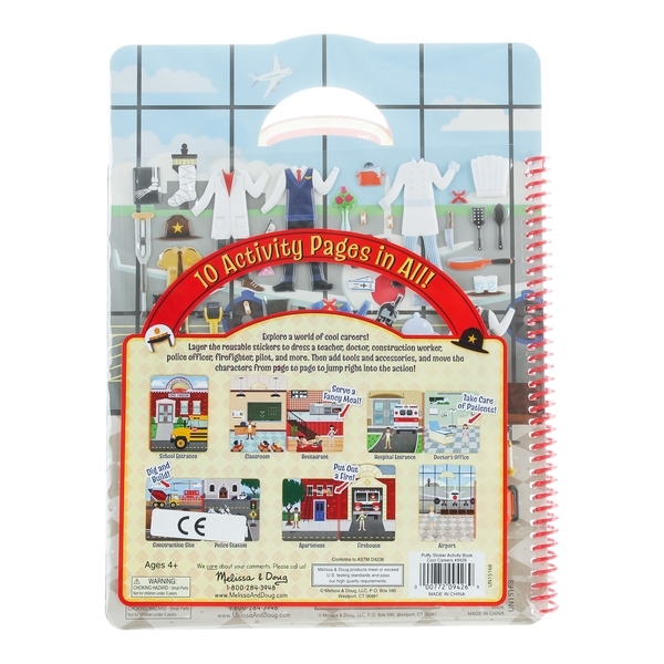Набір багаторазових об'ємних наклейок Melissa&Doug Професії (MD9426) - Pampik - 2