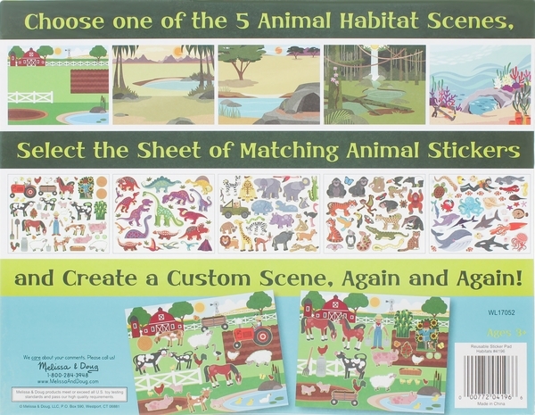 Набір багаторазових наклейок Melissa&Doug Місця проживання тварин (MD14196) - Pampik - 2
