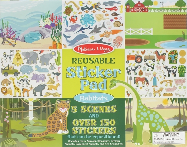 Набір багаторазових наклейок Melissa&Doug Місця проживання тварин (MD14196) - Pampik