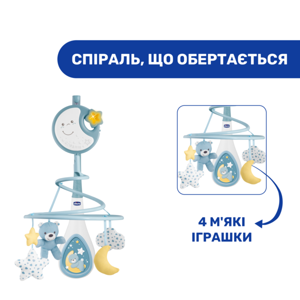 Іграшка на ліжечко Chicco Next2Dreams, блакитний (07627.20) - Pampik - 6