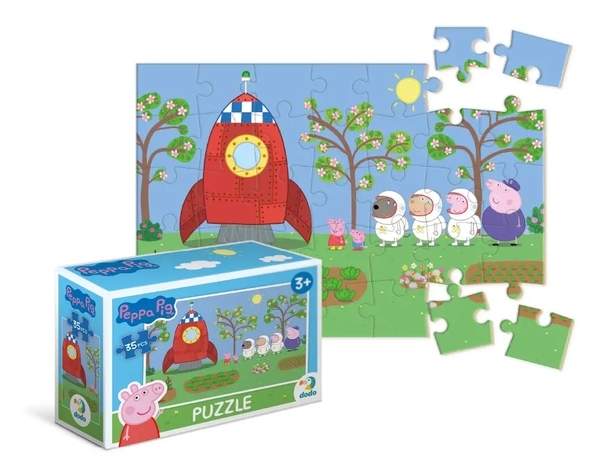 Пазл-міні DoDo Peppa Pig Летимо у космос, 35 елементів (200337) - Pampik - 3