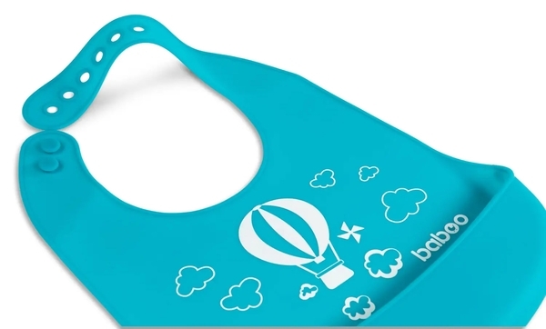 Силіконовий нагрудник Baboo, від 4 місяців, синій (90446) - Pampik - 2
