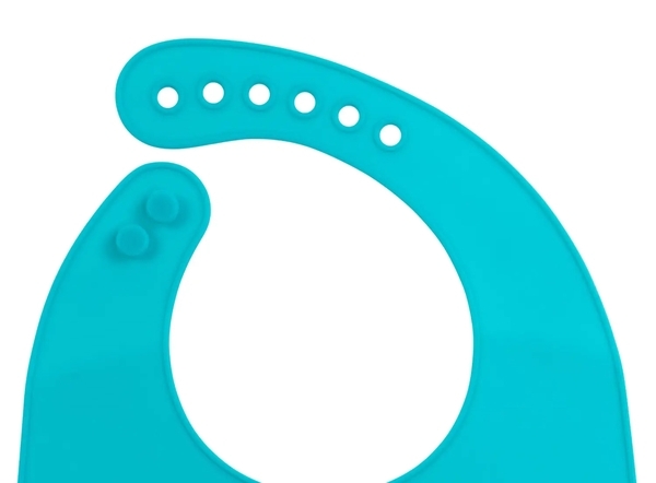 Силіконовий нагрудник Baboo, від 4 місяців, синій (90446) - Pampik - 4