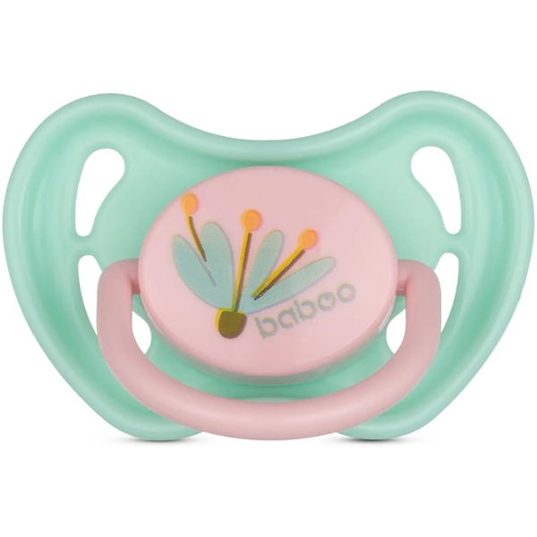 Пустышка латексная Baboo Flora, 0+ месяцев, ментоловый (90418) - Pampik