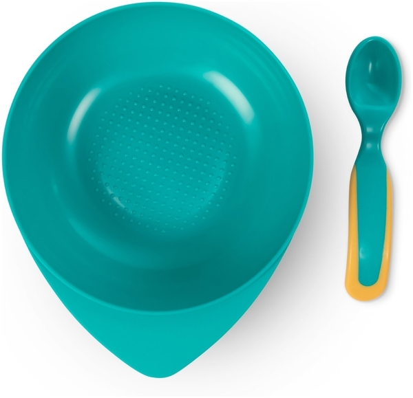 Тарілочка глибока Baboo з кришкою та ложечкою, 6+ місяців, помаранчевий (90593) - Pampik - 3