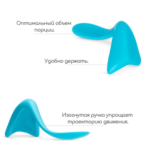 Тренировочная ложка Baboo, 9+ месяцев, синий (90596) - Pampik - 4