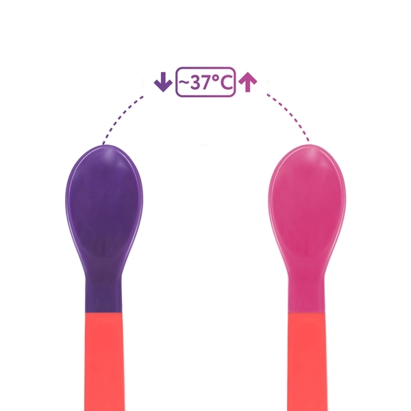 Теплочувствительные ложечки Baboo, 4+ месяцев, 2 шт., красный (90597) - Pampik - 2