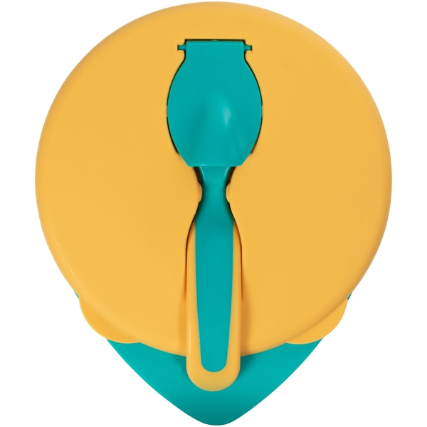 Тарілочка глибока Baboo з кришкою та ложечкою, 6+ місяців, помаранчевий (90593) - Pampik