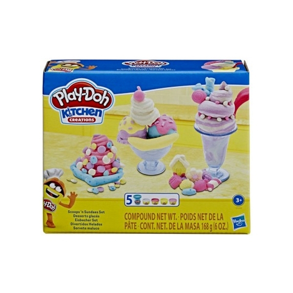 Набор для творчества Hasbro Play-Doh Кухонные принадлежности Стаканчики мороженого (E7275) - Pampik