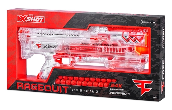 Скорострельный бластер X-Shot Chaos FaZe Ragequit, 24 шарика (36498) - Pampik - 2