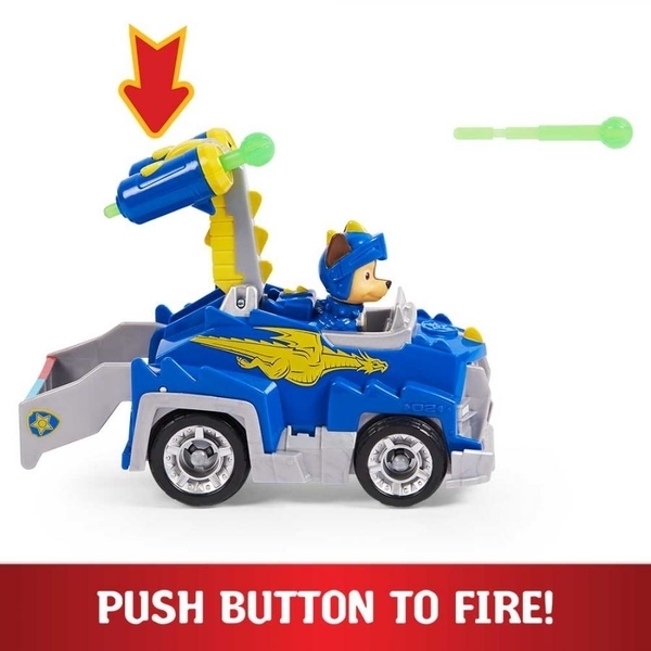 Щенячий патруль Spin Master Спасательный автомобиль де-люкс с водителем Гонщик (серия Рыцари) - Pampik - 6