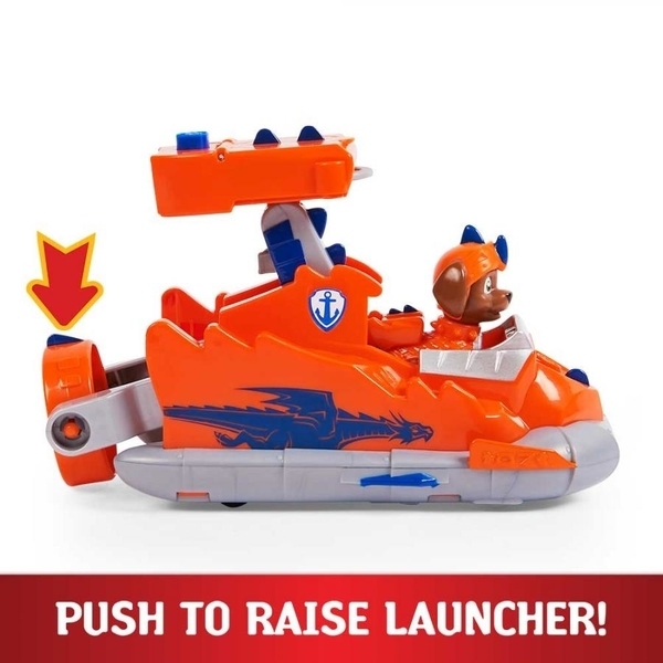 Щенячий патруль Spin Master Спасательный автомобиль де-люкс с водителем Зума (серия Рыцари) - Pampik - 5