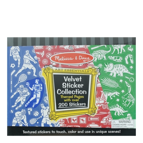 Набор вельветовых стикеров Melissa&Doug Velvet Sticker Collection-Blue, 200 шт. (MD4236) - Pampik