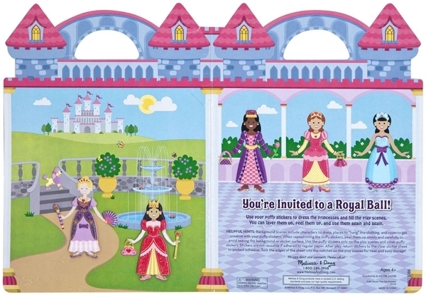 Набір багаторазових наклейок Melissa&Doug Принцеси, 76 шт. (MD9100) - Pampik - 3