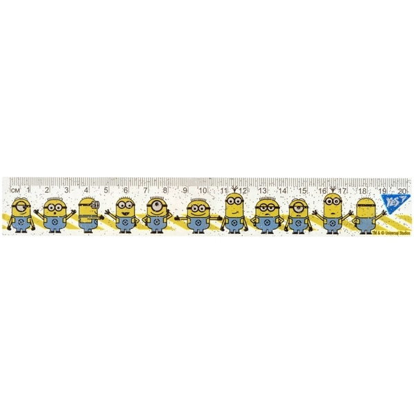 Лінійка пластикова Yes Minions, 20 см, прозора - Pampik - 2