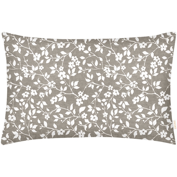 Комплект наволочок Cosas, ранфорс, 70х50 см, білий з бежевим, 2 шт. - Pampik - 2