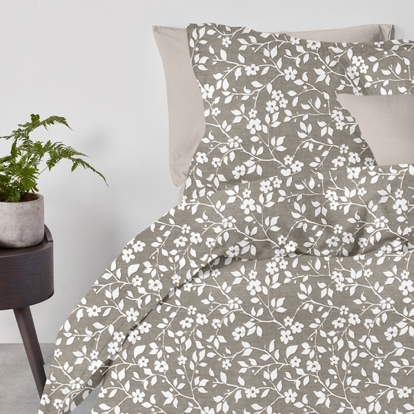 Комплект наволочок Cosas, ранфорс, 70х50 см, білий з бежевим, 2 шт. - Pampik - 4