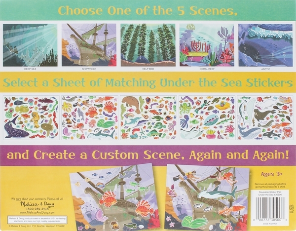 Набір наклейок Melissa&Doug Під водою (MD30500) - Pampik - 2
