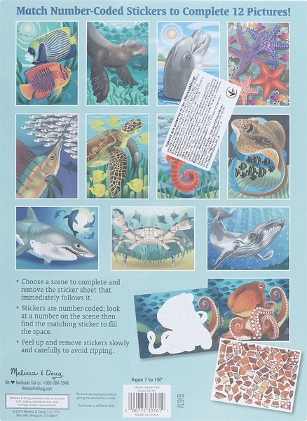 Мозаичные наклейки Melissa&Doug Океан (MD30161) - Pampik - 2