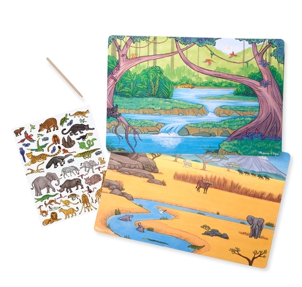 Переводные наклейки Melissa&Doug Jungle and Savanna. Джунгли и Саванна (MD9532) - Pampik - 2