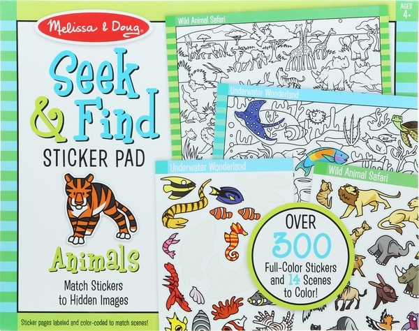 Набір наклейок Melissa&Doug Знайди та наклей наклейки Тварини (MD30152) - Pampik