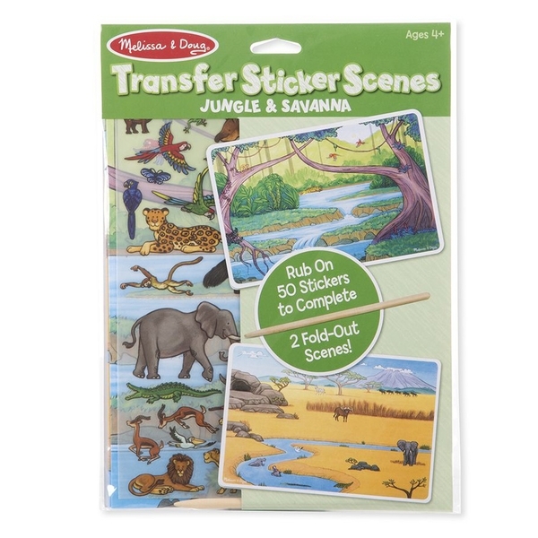 Переводные наклейки Melissa&Doug Jungle and Savanna. Джунгли и Саванна (MD9532) - Pampik