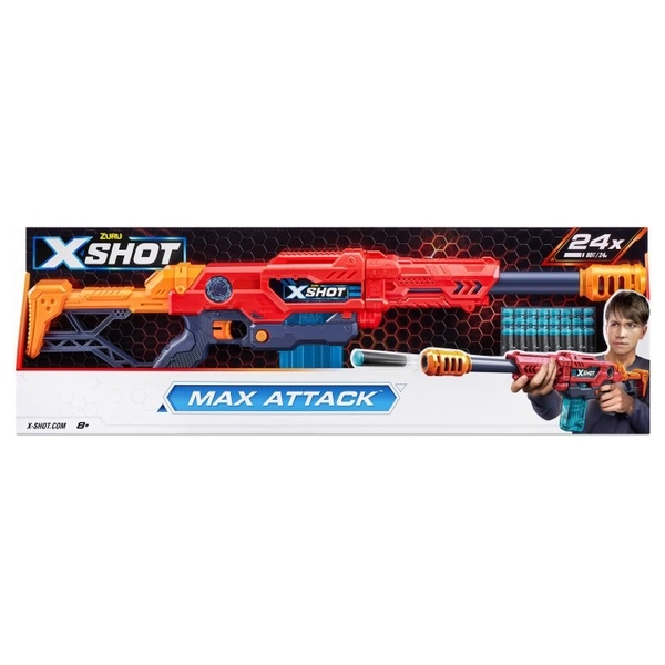 Бластер Zuru X- Shot Red Large Max Attack, 24 патрона (3694R) - Pampik
