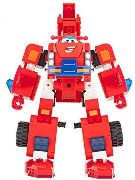 Конструктор-трансформер Super Wings Small Blocks 2-in-1 Buildable Transforming Vehicle Jett, Джетт (EU385005) - Pampik