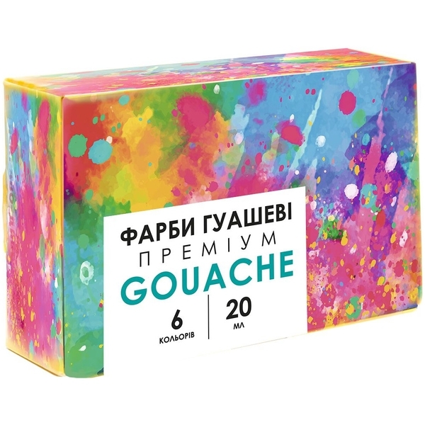 Краски гуашевые Школярик Genius, 6 цветов по 20 мл (301109001) - Pampik