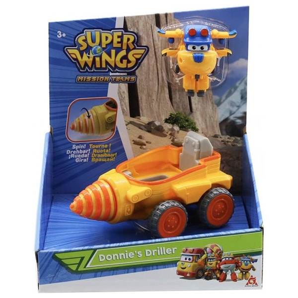 Игровой набор Super Wings Mission Teams Donnie's Driller, Бурильный автомобиль Донни (EU730843) - Pampik - 7