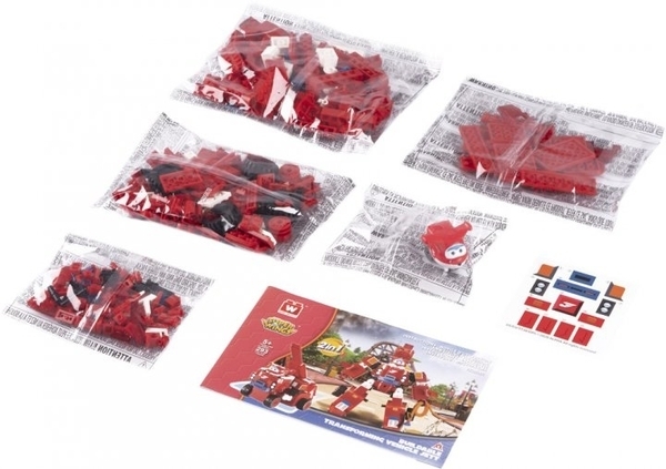 Конструктор-трансформер Super Wings Small Blocks 2-in-1 Buildable Transforming Vehicle Jett, Джетт (EU385005) - Pampik - 5