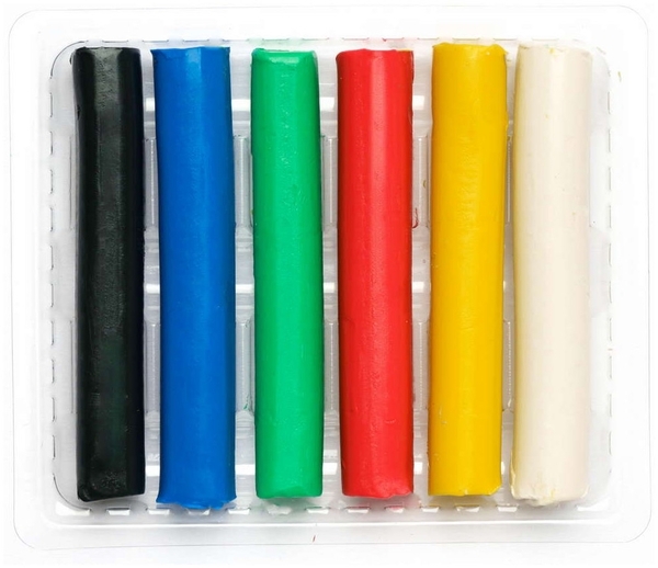 Пластилін восковий круглий Школярик, 6 кольорів (83811905-UA) - Pampik - 2