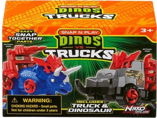 Игровой набор Road Rippers машинка и динозавр Triceratops, синий (20073) - Pampik - 7