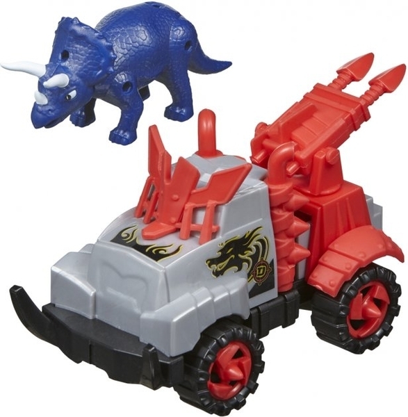 Игровой набор Road Rippers машинка и динозавр Triceratops, синий (20073) - Pampik