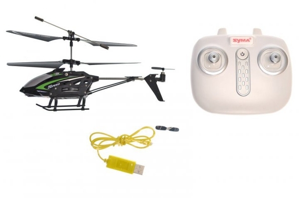 Игрушечный вертолет Syma S5H на радиоуправлении, черний с зеленым (S5H) - Pampik - 3