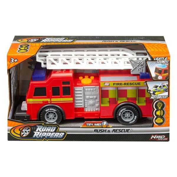 Машинка Road Rippers Rush & Rescue Пожарная служба-спасатели, со светом и звуком, красная (20242) - Pampik - 5