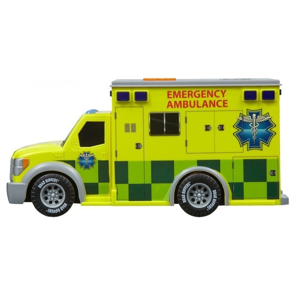 Машинка Road Rippers Rush & rescue Швидка допомога-рятувальники, з ефектами, жовта з зеленим (20241) - Pampik - 3