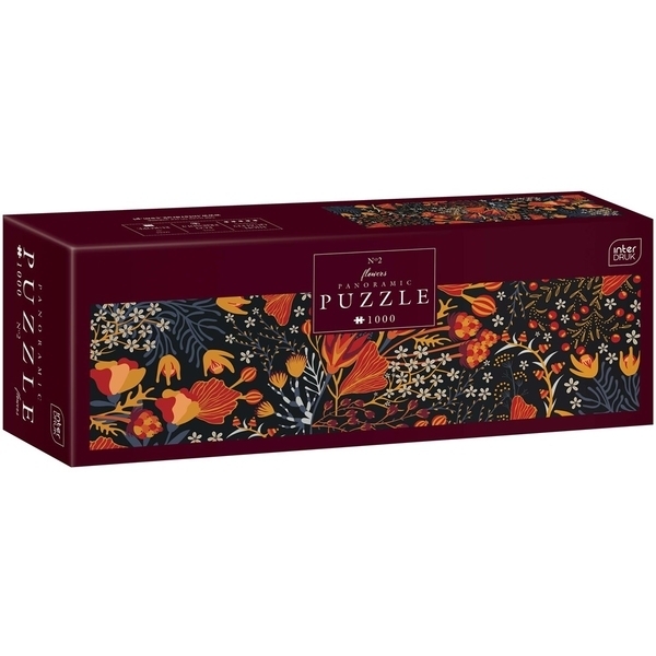 Пазлы трехслойные панорамные Interdruk Flowers 2, 32х96 см, 1000 элементов (326270) - Pampik